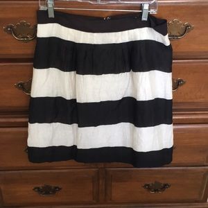 Loft Black and white striped skirt